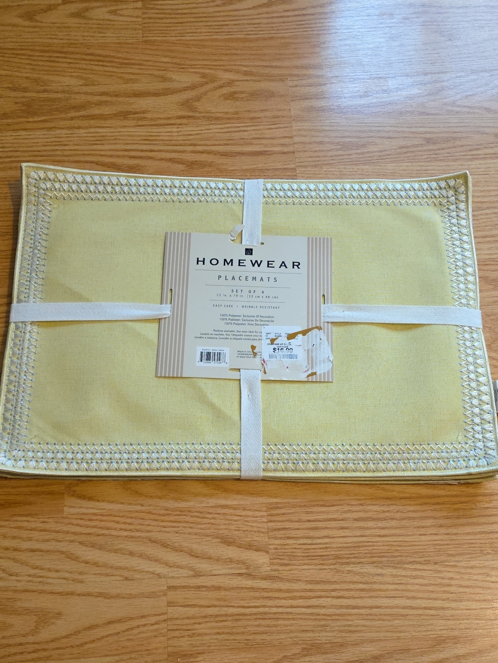 Homewear Pastel Yellow Placemat Set